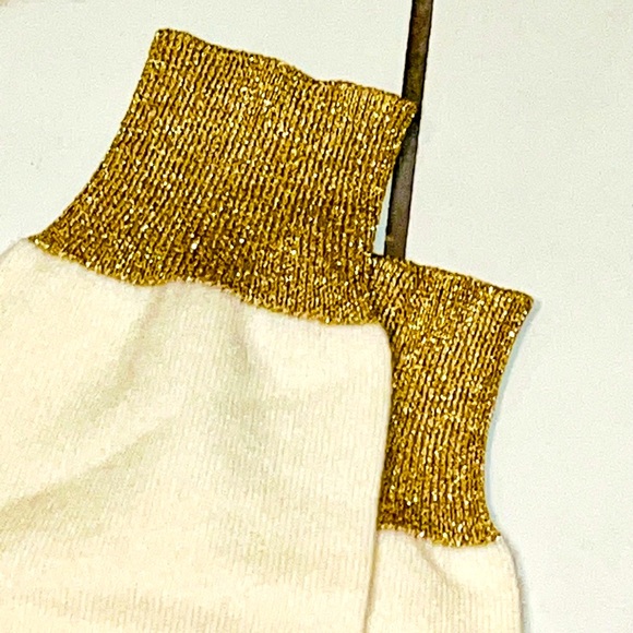 BNWT!! Madeleine Thompson Women's Ariuno Pants - Cream/Gold - Picture 3 of 6